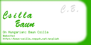 csilla baun business card